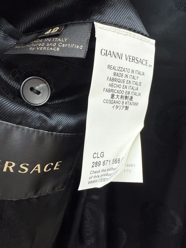 Versace Versace Gray Wool Men's Long Sleeve Jacket 0089 Size US L / EU 52-54 / 3 - 7 Thumbnail