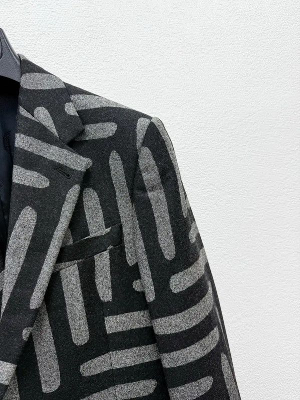 Versace Versace Gray Wool Men's Long Sleeve Jacket 0089 Size US L / EU 52-54 / 3 - 3 Thumbnail