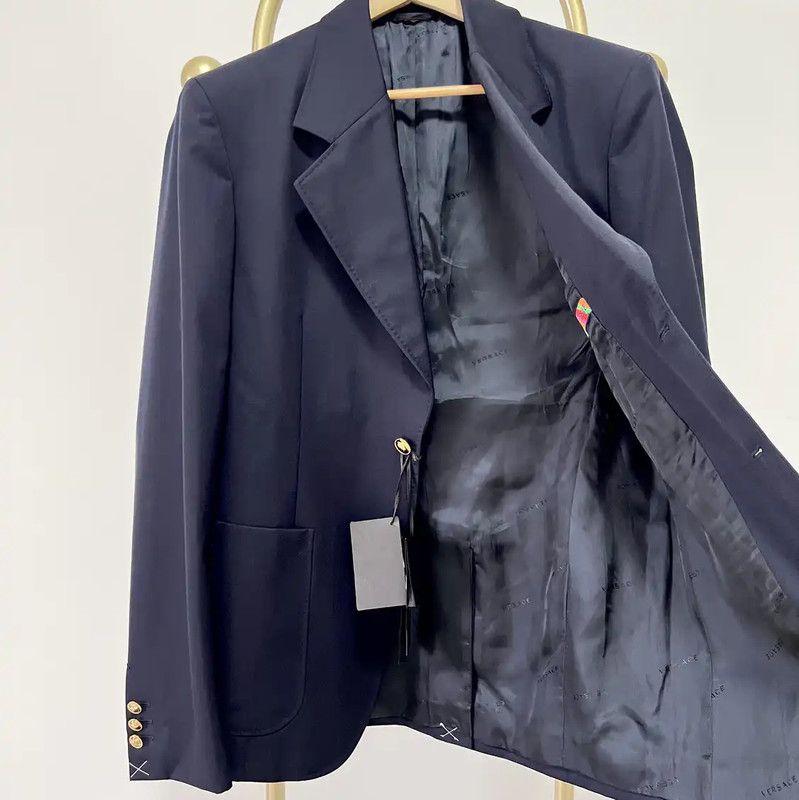 Versace Versace Men's Wool Long Sleeve Jacket 0089 Size US L / EU 52-54 / 3 - 7 Thumbnail