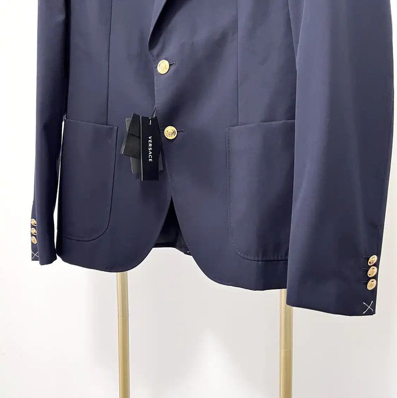 Versace Versace Men's Wool Long Sleeve Jacket 0089 Size US L / EU 52-54 / 3 - 3 Thumbnail