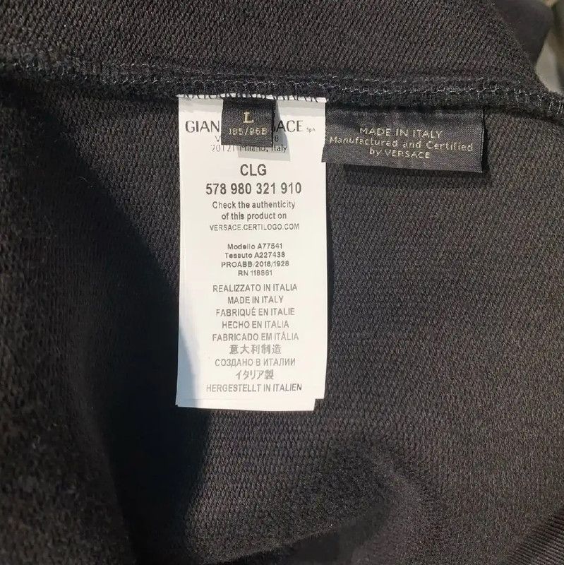 Versace Versace Black Cotton Men's Outerwear Jacket 0089 Size US L / EU 52-54 / 3 - 4 Thumbnail