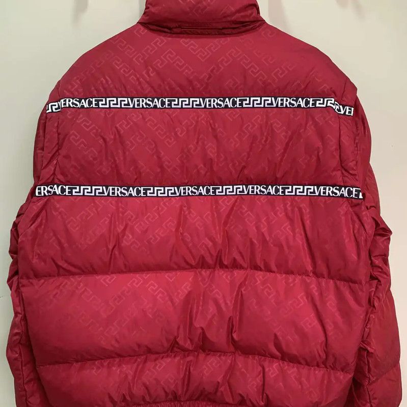 Versace Versace Red Puffer Jacket for Men 0089 Size US XXL / EU 58 / 5 - 2 Thumbnail