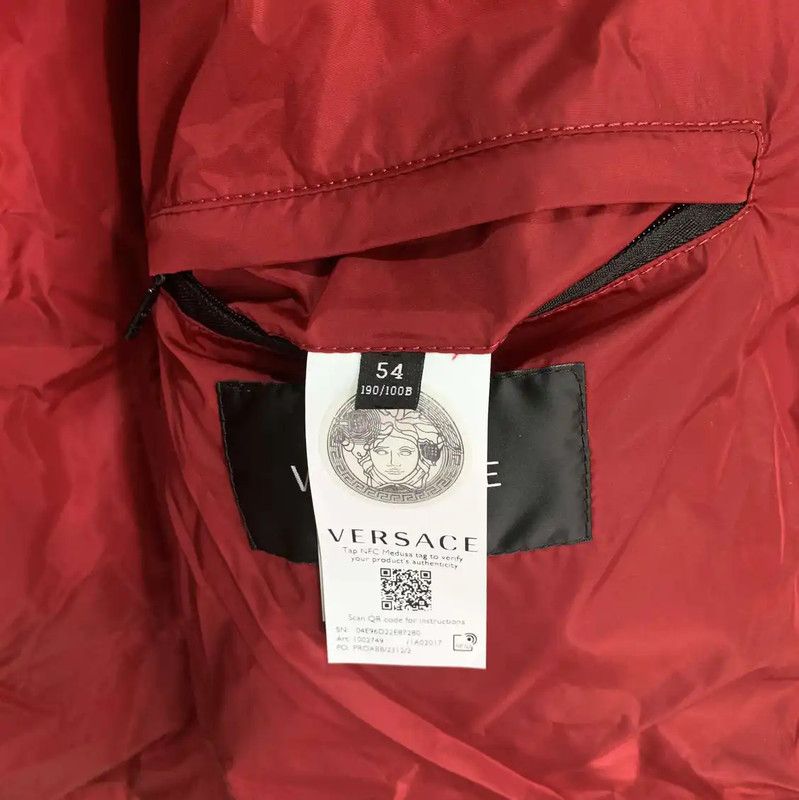 Versace Versace Red Puffer Jacket for Men 0089 Size US XXL / EU 58 / 5 - 5 Thumbnail