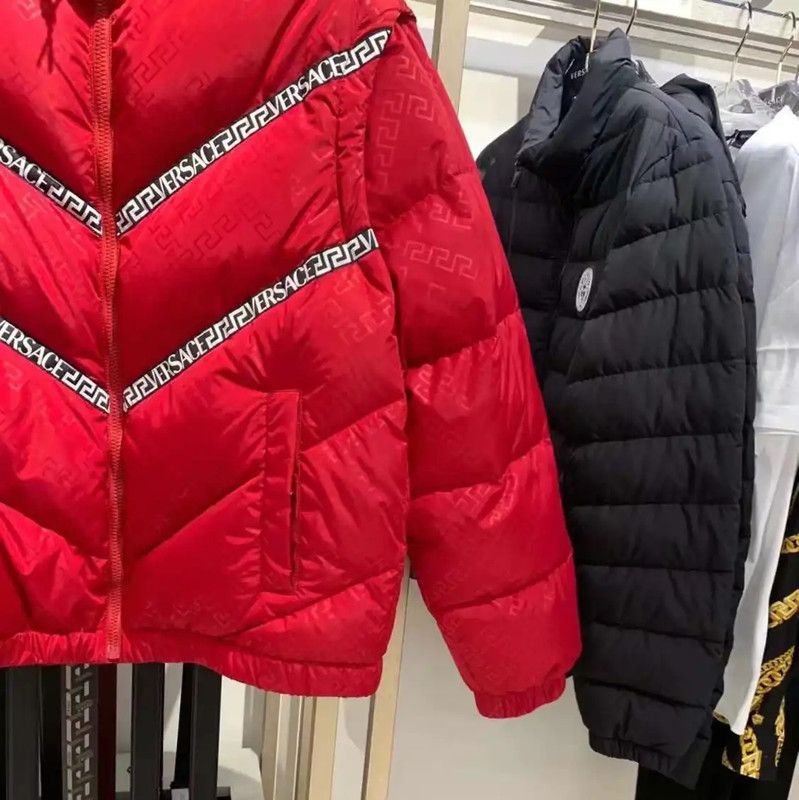 Versace Versace Red Puffer Jacket for Men 0089 Size US XXL / EU 58 / 5 - 7 Thumbnail