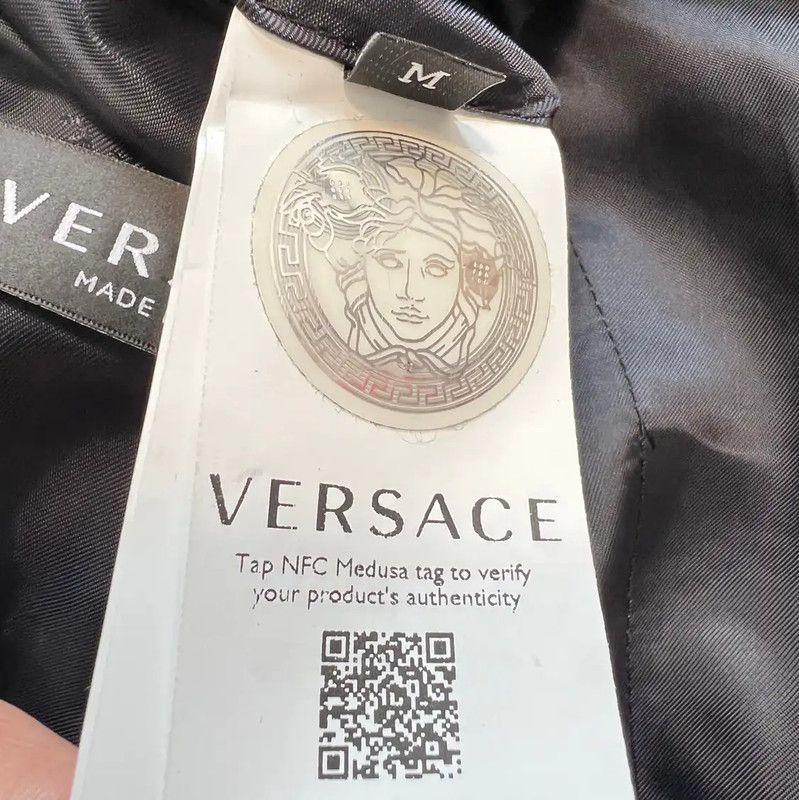Versace Versace Men's Navy Wool Long Sleeve Jacket 0089 Size US M / EU 48-50 / 2 - 6 Thumbnail