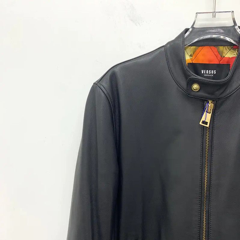 Versace Versace Black Men's Leather Jacket 0089 Size US S / EU 44-46 / 1 - 3 Thumbnail