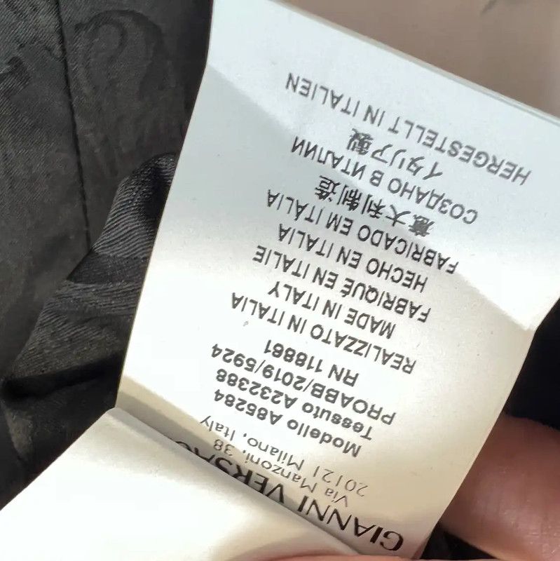 Versace Versace Black Polyester Long Sleeve Jacket 0089 Size US XXL / EU 58 / 5 - 5 Thumbnail