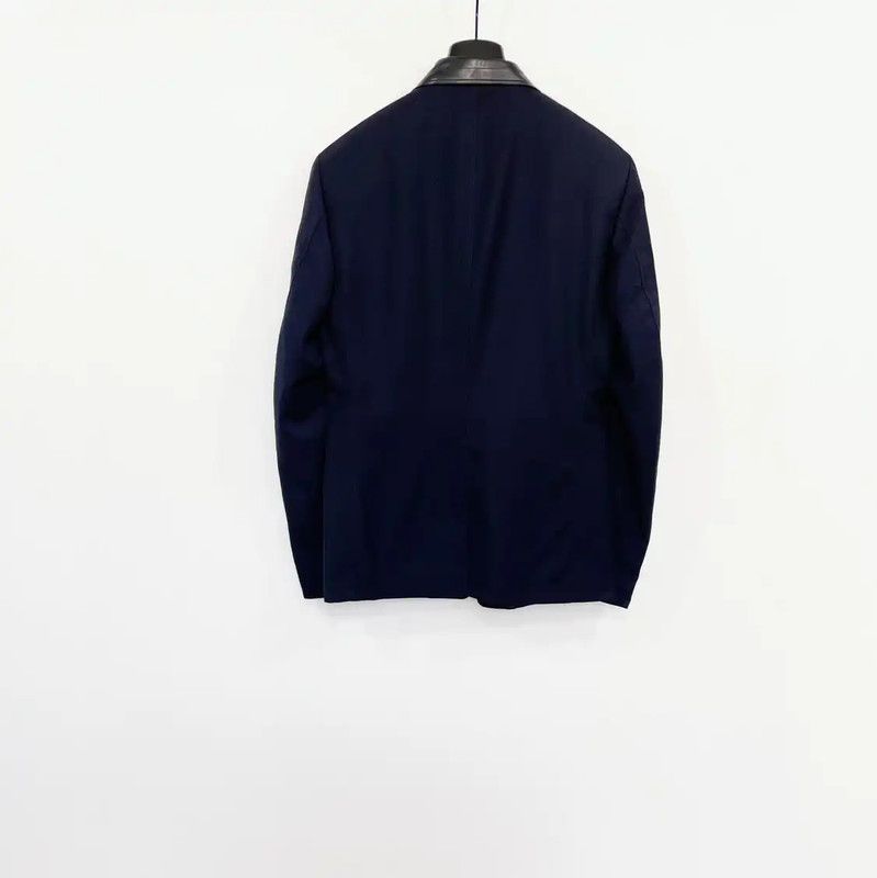 Versace Versace Navy Wool Men's Outerwear 0089 Size US S / EU 44-46 / 1 - 2 Thumbnail