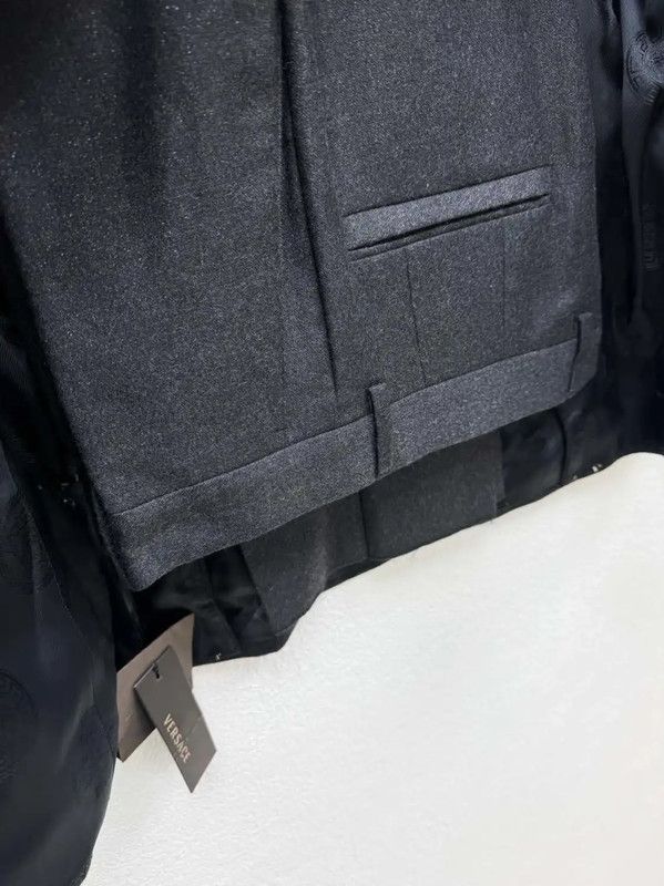 Versace Versace Men's Black Wool Long Sleeve Jacket 0089 Size US XL / EU 56 / 4 - 5 Thumbnail