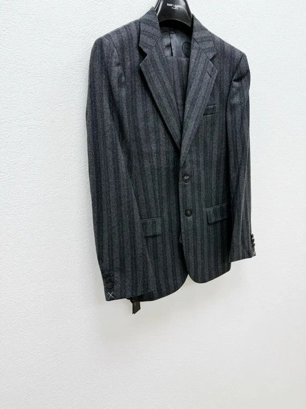 Versace Versace Men's Dark Gray Wool Long Sleeve Jacket 0089 Size US S / EU 44-46 / 1 - 2 Thumbnail