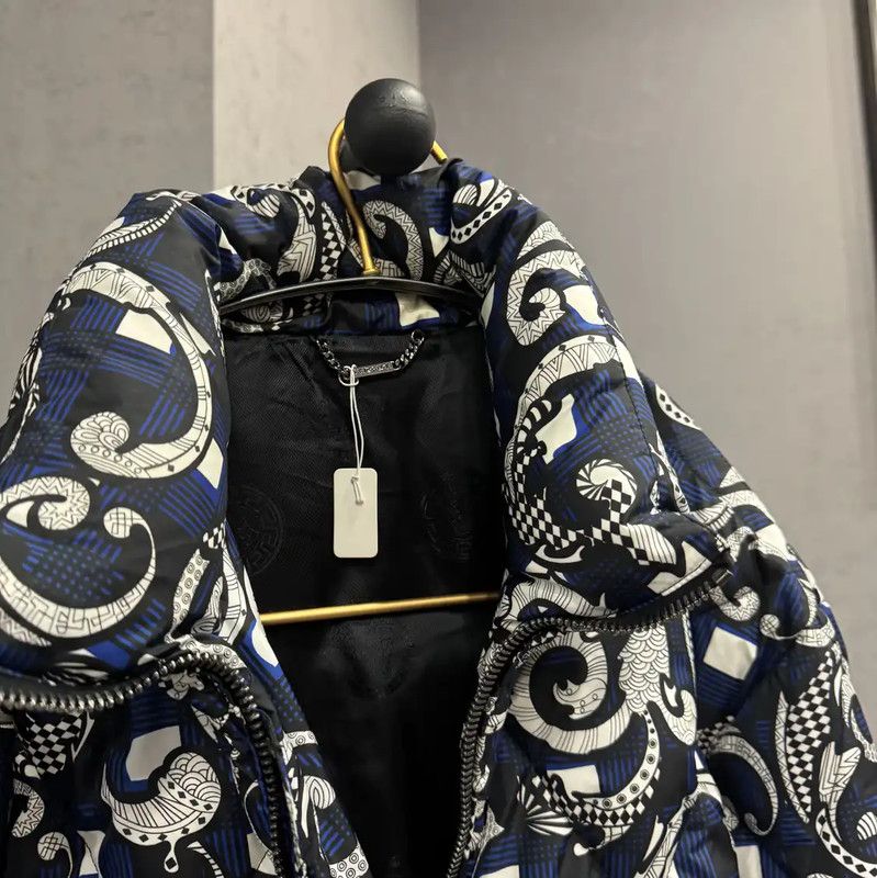 Versace Versace Blue Patterned Men's Down Jacket 0089 Size US XXL / EU 58 / 5 - 6 Thumbnail