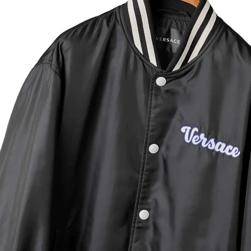 Versace Versace Black Wool Logo Jacket for Men 0089 Size US L / EU 52-54 / 3 - 4 Thumbnail