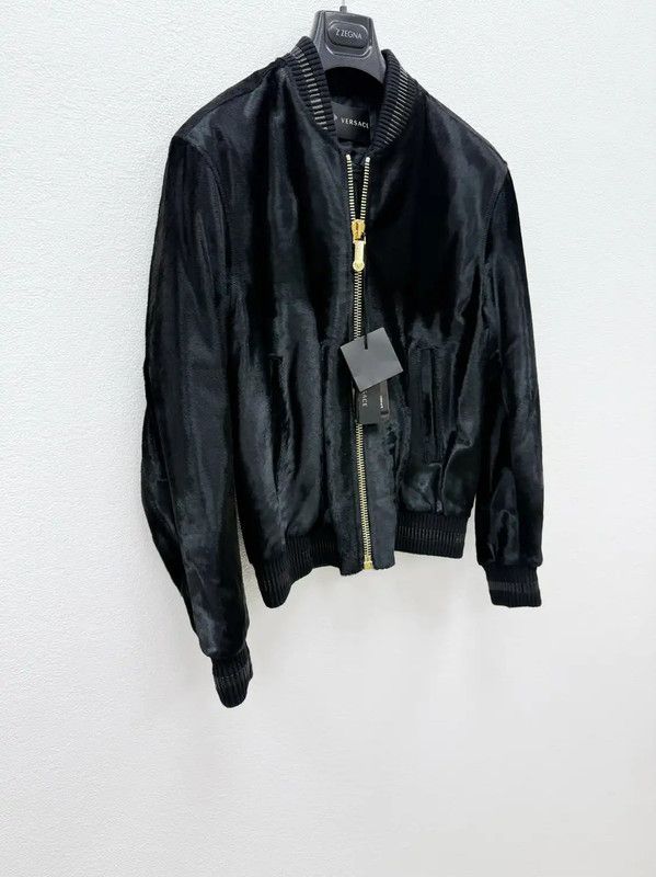 Versace Versace Black Long Sleeve Bomber Jacket 0089 Size US L / EU 52-54 / 3 - 2 Thumbnail