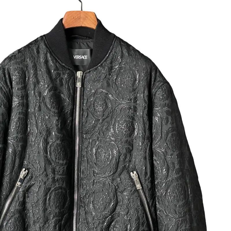 Versace Versace Black Printed Long Sleeve Bomber Jacket 0089 Size US S / EU 44-46 / 1 - 3 Thumbnail