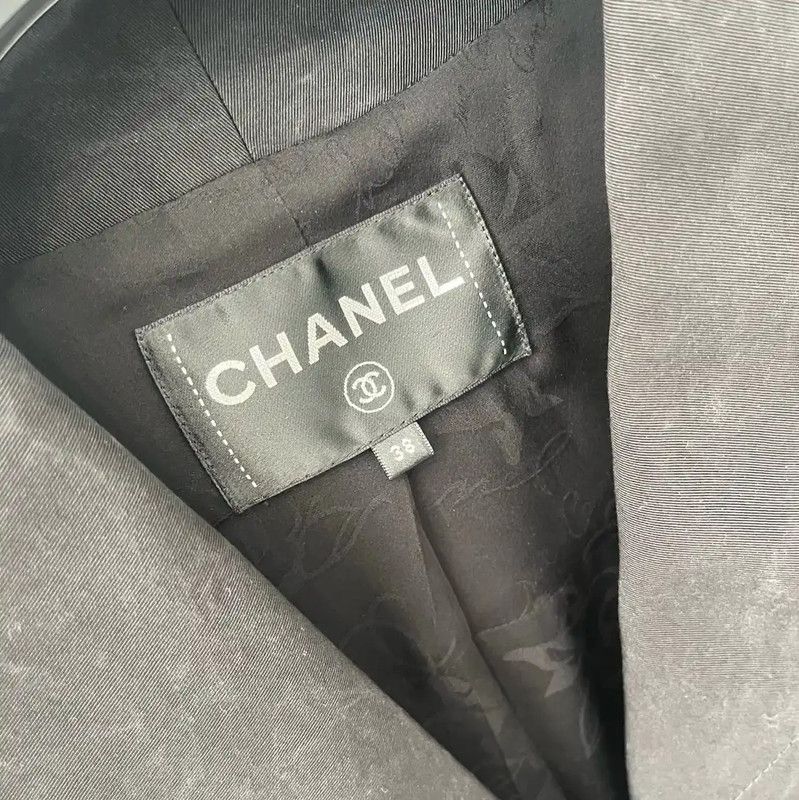 Chanel Chanel Black Silk Men's Spring Autumn Jacket 0089 Size US XS / EU 42 / 0 - 3 Thumbnail