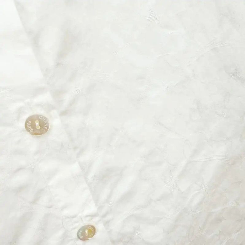 Chanel Chanel White Cotton Long Sleeve Shirt 0089 Size US S / EU 44-46 / 1 - 3 Thumbnail