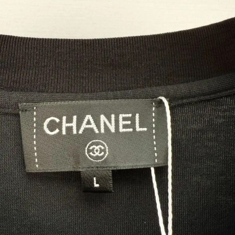 Chanel Chanel Black Cotton Long Sleeve Sweatshirt 0089 Size US L / EU 52-54 / 3 - 4 Thumbnail