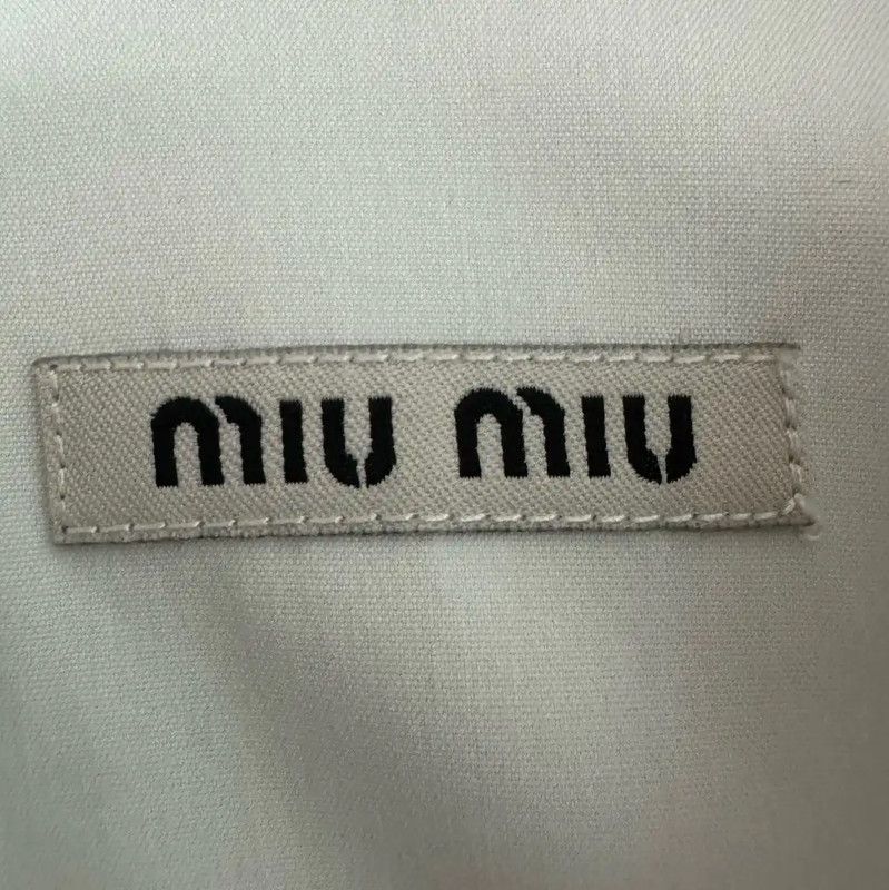Miu Miu Miu Miu Men's White Cotton Long Sleeve Shirt 0089 Size US M / EU 48-50 / 2 - 3 Thumbnail