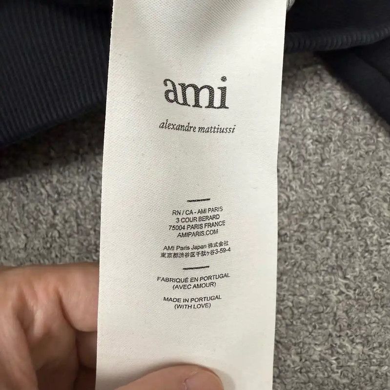 AMI AMI Black Cotton Pullover Sweatshirt for Men 0089 Size US S / EU 44-46 / 1 - 4 Thumbnail