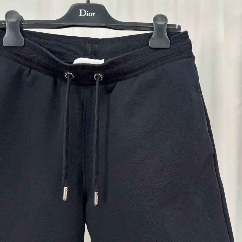 AMI AMI Black Cotton Embroidered Logo Summer Shorts 0089 Size US 26 / EU 42 - 3 Thumbnail