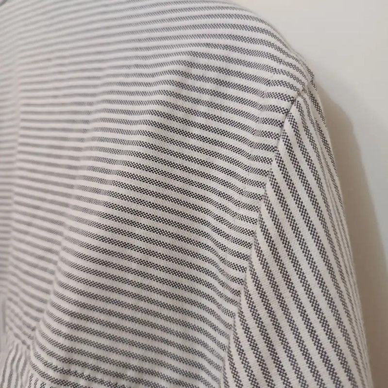 AMI AMI Men's Gray Striped Long Sleeve Shirt 0089 Size US L / EU 52-54 / 3 - 9 Thumbnail