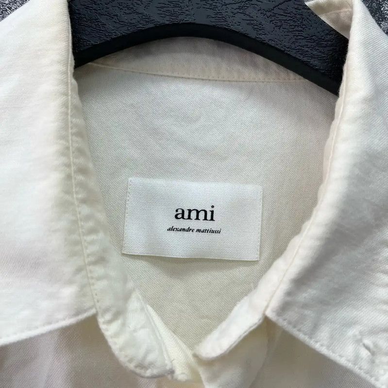 AMI AMI White Cotton Embroidered Shirt 0089 Size US M / EU 48-50 / 2 - 4 Thumbnail