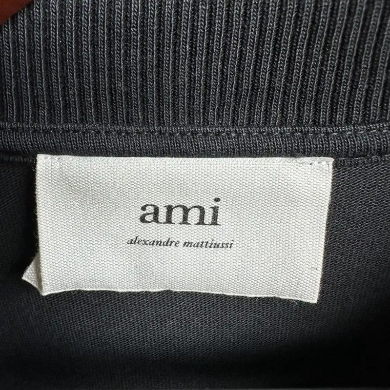 AMI AMI Black Cotton Summer T-shirt for Men 0089 Size US XL / EU 56 / 4 - 4 Thumbnail