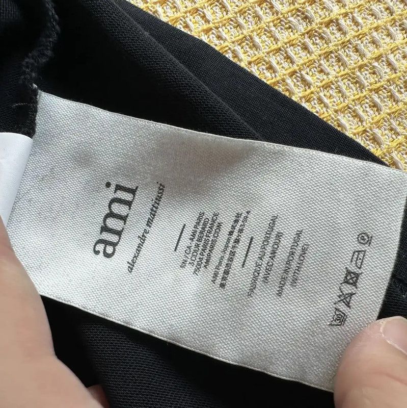 AMI AMI Black Cotton Summer T-shirt for Men 0089 Size US XL / EU 56 / 4 - 6 Thumbnail