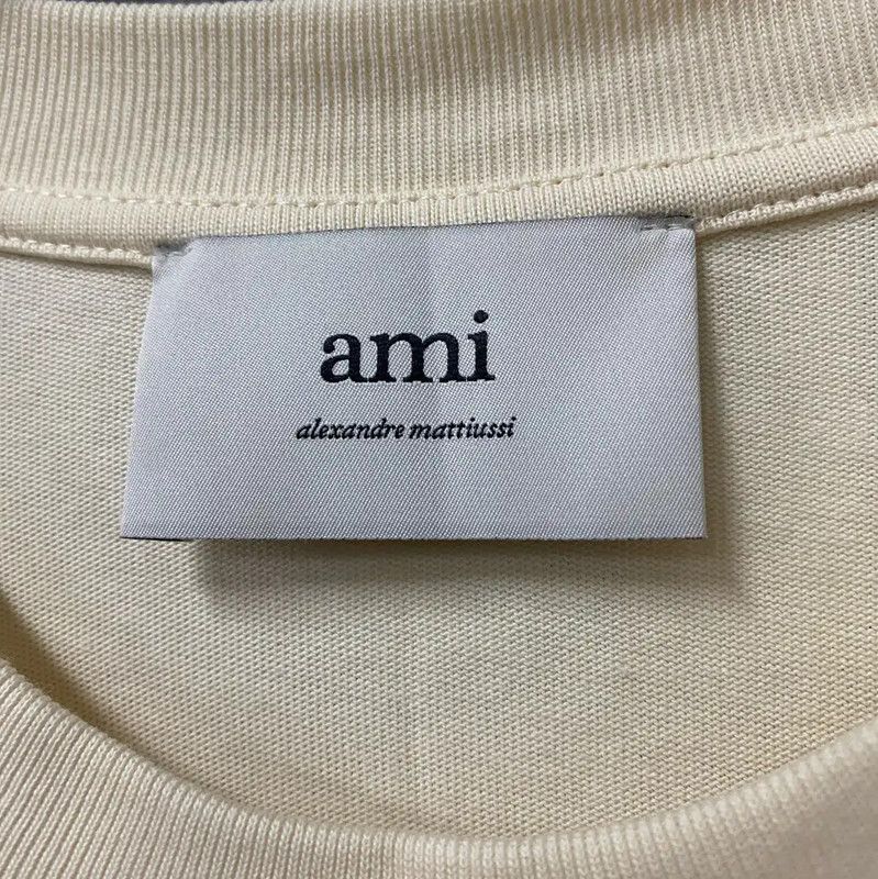 AMI AMI Beige Cotton Short Sleeve T-Shirt 0089 Size US S / EU 44-46 / 1 - 5 Thumbnail