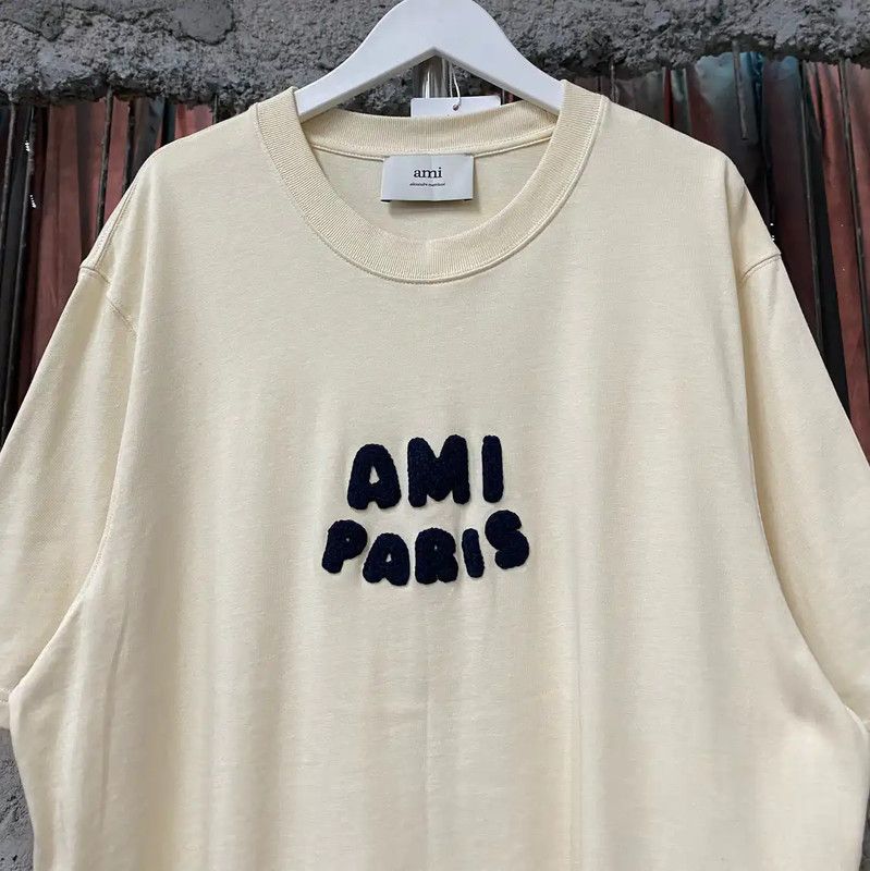 AMI AMI Beige Cotton Short Sleeve T-Shirt 0089 Size US S / EU 44-46 / 1 - 3 Thumbnail