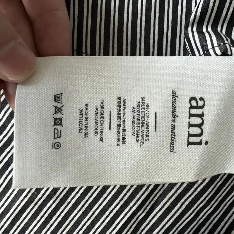 AMI AMI Black Striped Short Sleeve Shirt for Men 0089 Size US S / EU 44-46 / 1 - 6 Thumbnail