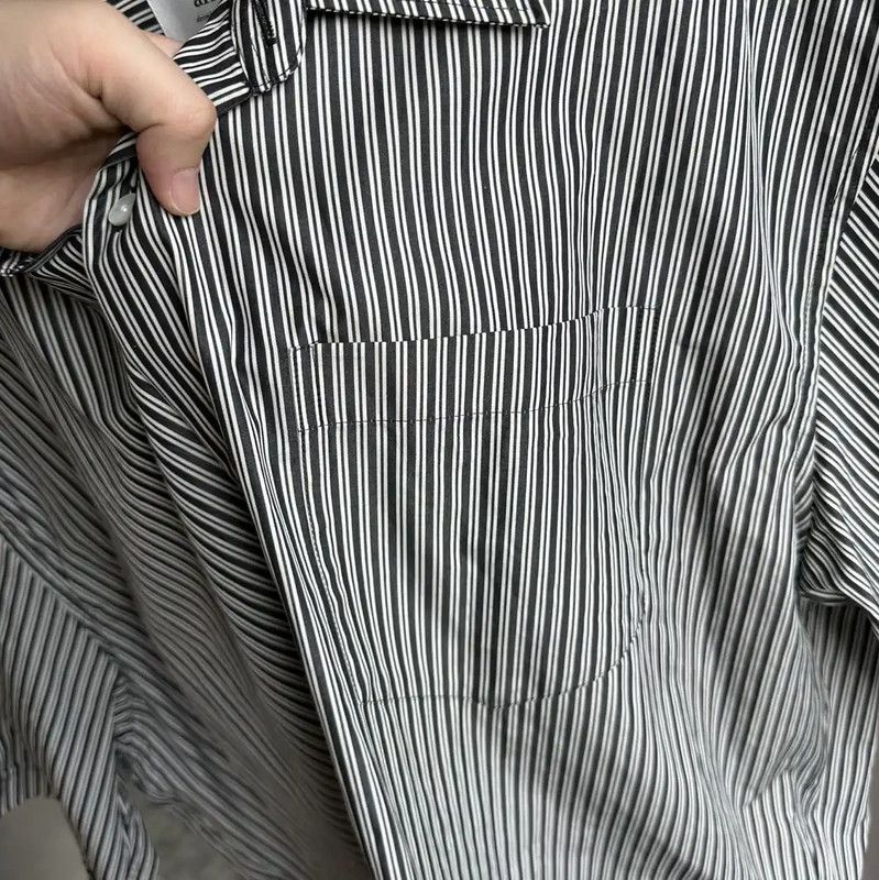 AMI AMI Black Striped Short Sleeve Shirt for Men 0089 Size US S / EU 44-46 / 1 - 2 Thumbnail