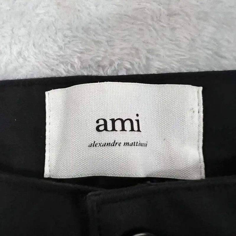 AMI AMI Summer Black Cotton Casual Pants 0089 Size US 26 / EU 42 - 3 Thumbnail