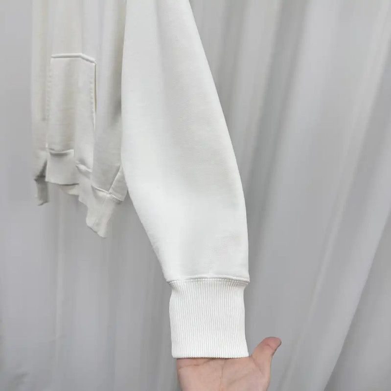 AMI AMI White Cotton Logo Embroidered Hoodie 0089 Size US S / EU 44-46 / 1 - 4 Thumbnail