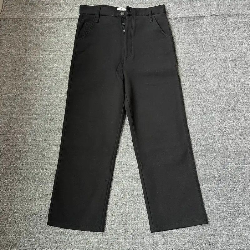 AMI Black Denim Casual Trousers for Men 0089