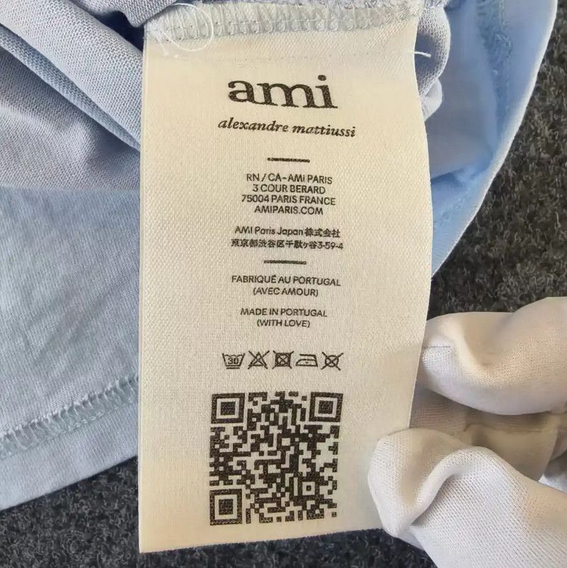 AMI AMI Blue Cotton Men's T-Shirt 0089 Size US S / EU 44-46 / 1 - 6 Thumbnail