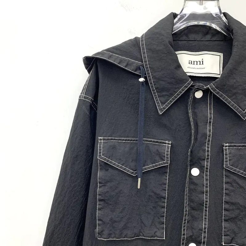 AMI AMI Black Nylon Men's Windbreaker 0089 Size US M / EU 48-50 / 2 - 3 Thumbnail