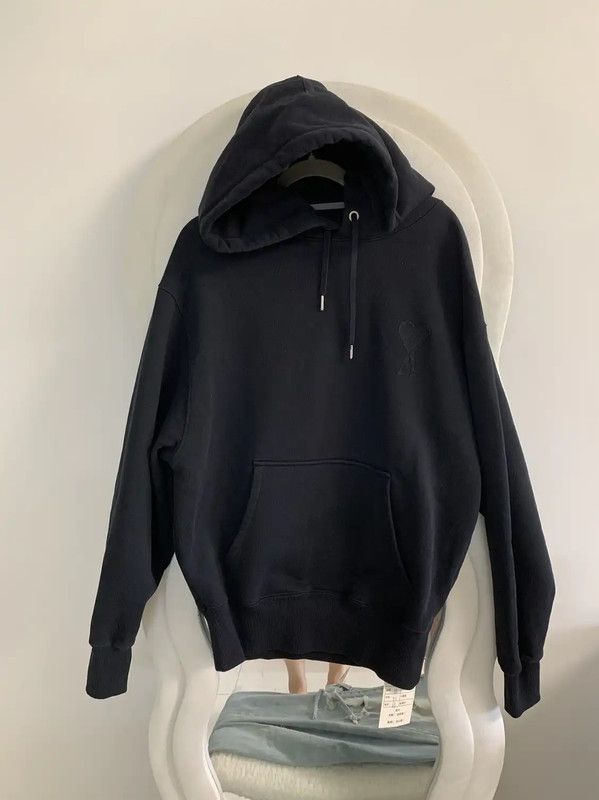 AMI AMI Black Long Sleeve Cotton Hoodie 0089 Size US XS / EU 42 / 0 - 2 Thumbnail