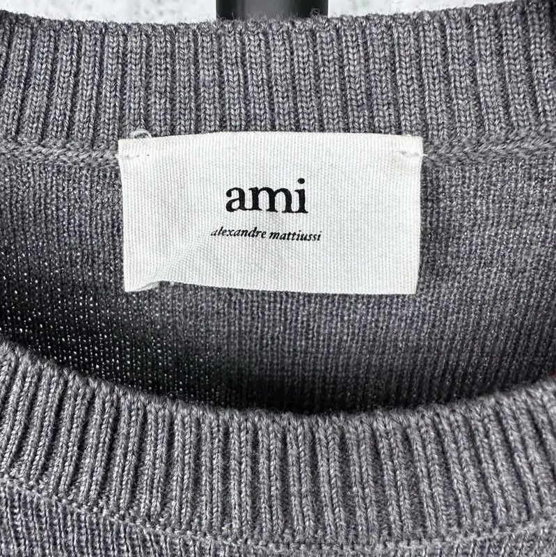 AMI AMI Gray Wool Long Sleeve Sweatshirt 0089 Size US M / EU 48-50 / 2 - 4 Thumbnail