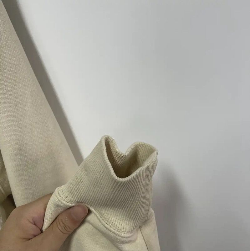 AMI AMI Beige Cotton Logo Embroidery Hoodie 0089 Size US L / EU 52-54 / 3 - 5 Thumbnail