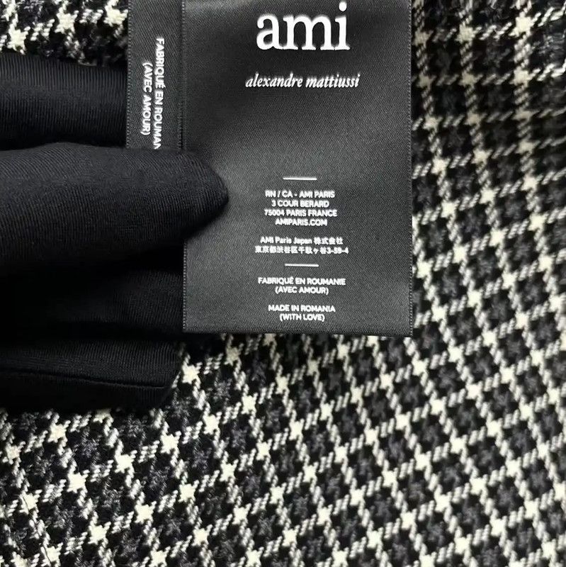 AMI AMI Grey Houndstooth Long Sleeve Jacket 0089 Size US M / EU 48-50 / 2 - 4 Thumbnail