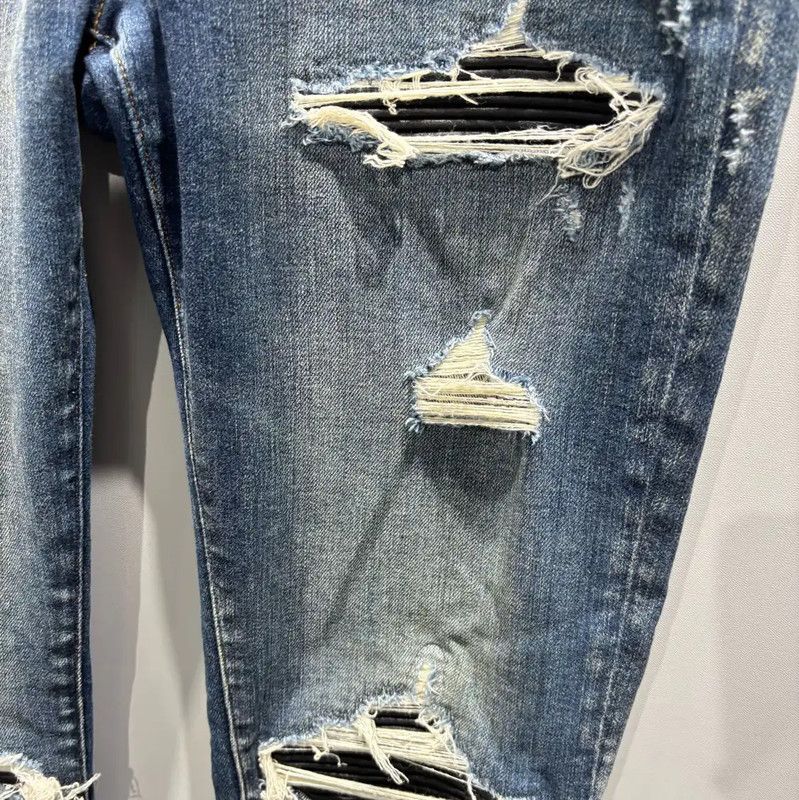 AMI AMI Blue Casual Distressed Denim Pants 0089 Size US 32 / EU 48 - 6 Thumbnail