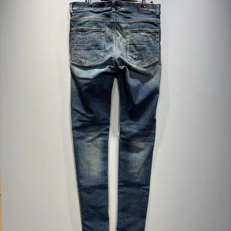 AMI AMI Blue Casual Distressed Denim Pants 0089 Size US 32 / EU 48 - 2 Thumbnail