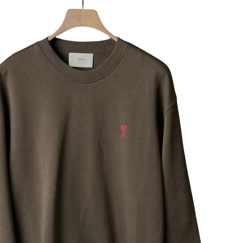 AMI AMI Gray Cotton Printed Long Sleeve Sweatshirt 0089 Size US S / EU 44-46 / 1 - 3 Thumbnail