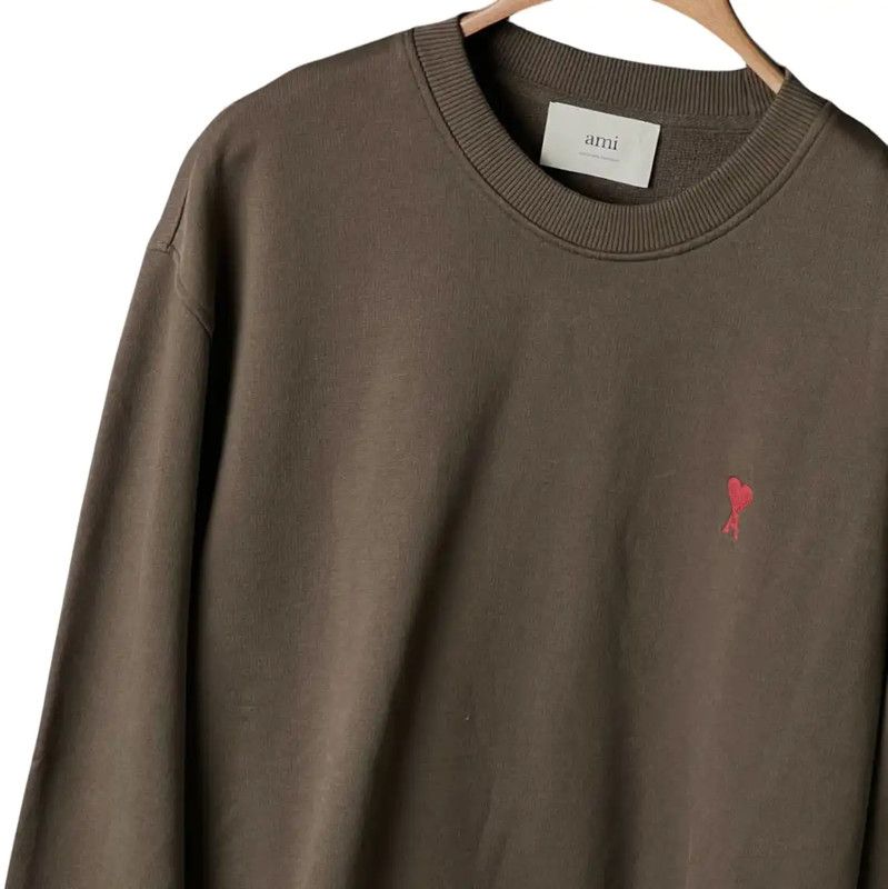 AMI AMI Gray Cotton Printed Long Sleeve Sweatshirt 0089 Size US S / EU 44-46 / 1 - 4 Thumbnail