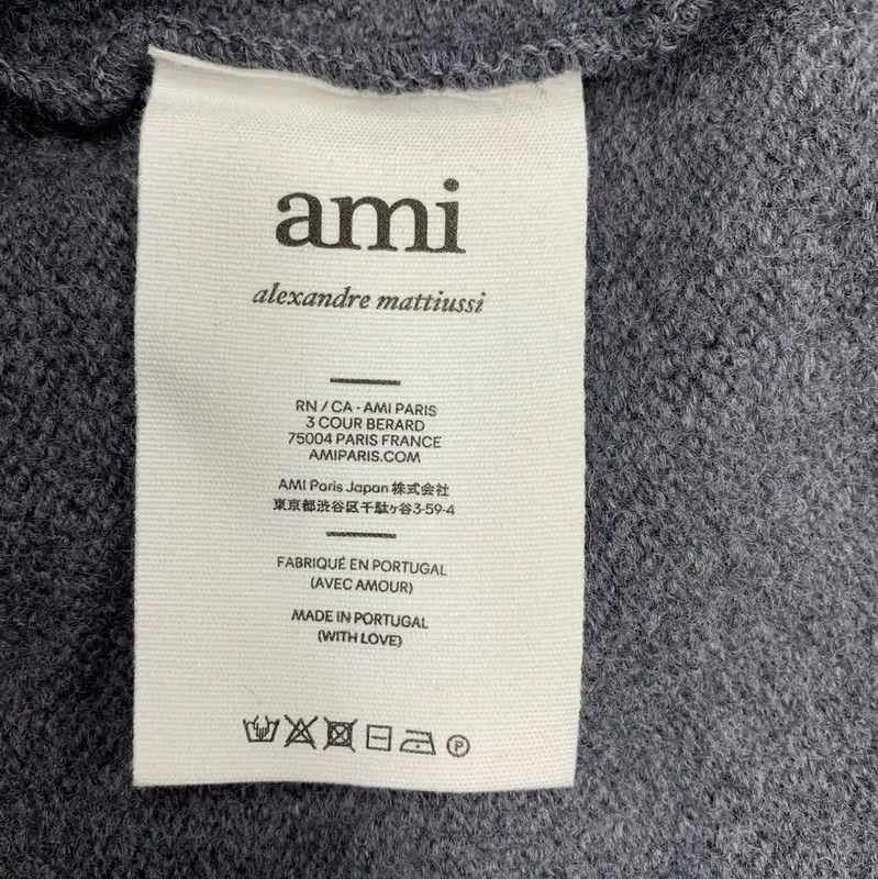 AMI AMI Grey Sweater with Heart Logo 0089 Size US S / EU 44-46 / 1 - 6 Thumbnail