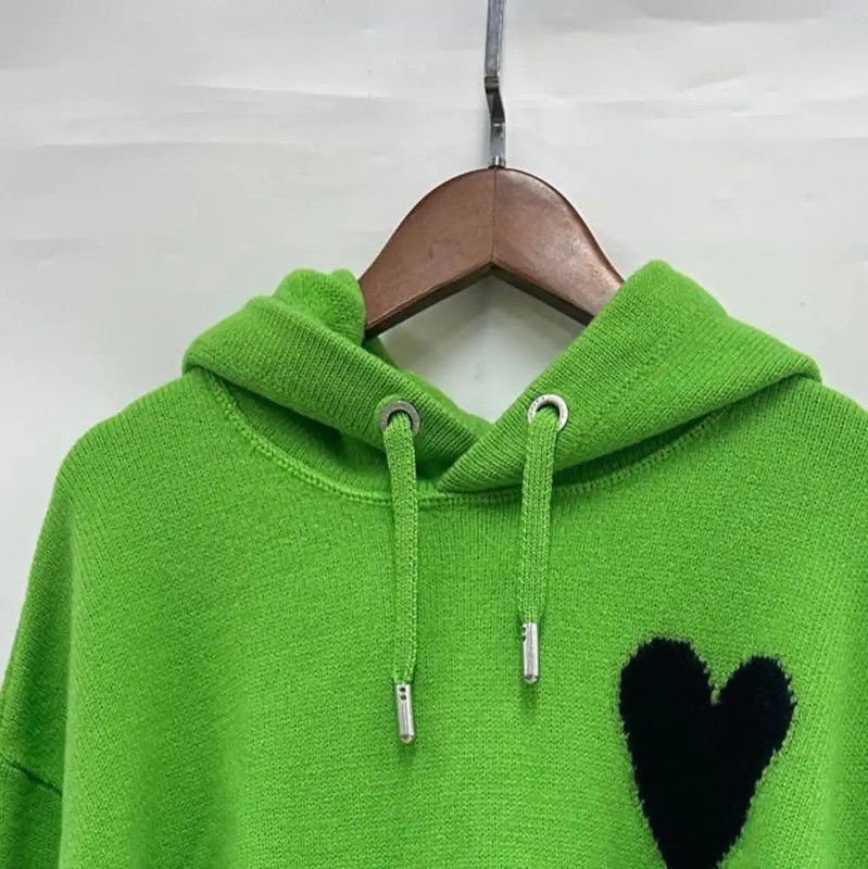 AMI AMI Green Men's Hoodie with Heart Design 0089 Size US S / EU 44-46 / 1 - 4 Thumbnail