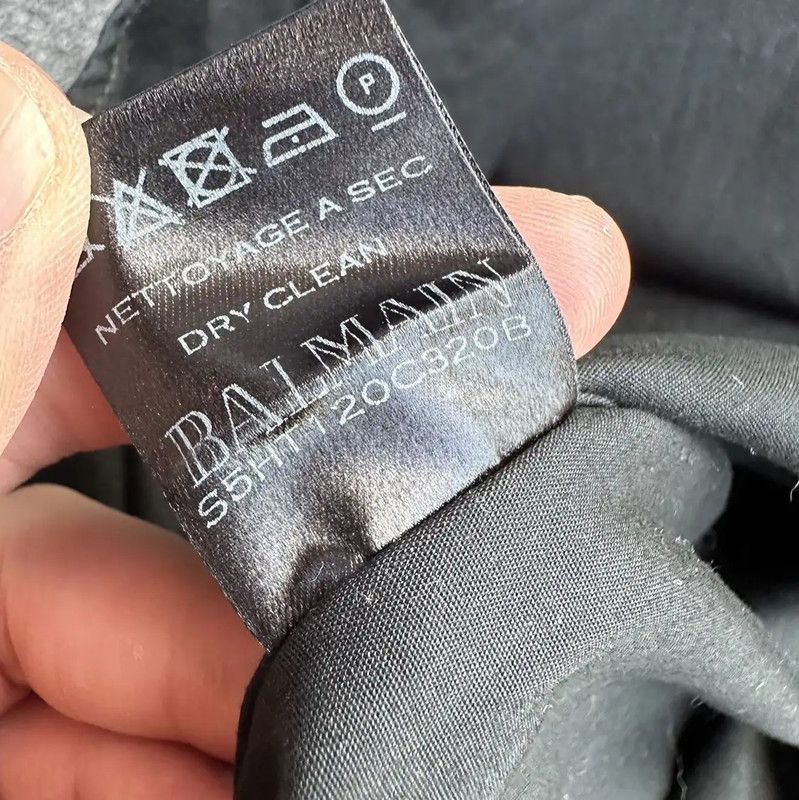 Balmain Balmain Black Cotton Men's Shirt for Spring Autumn 0089 Size US S / EU 44-46 / 1 - 5 Thumbnail