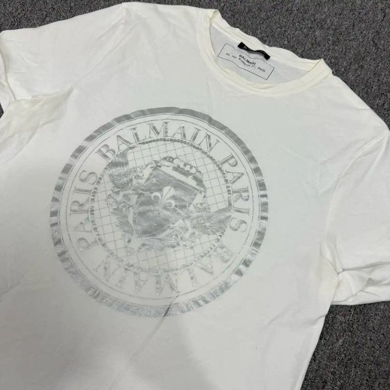 Balmain Balmain White Cotton Men's T-Shirt 0089 Size US L / EU 52-54 / 3 - 3 Thumbnail