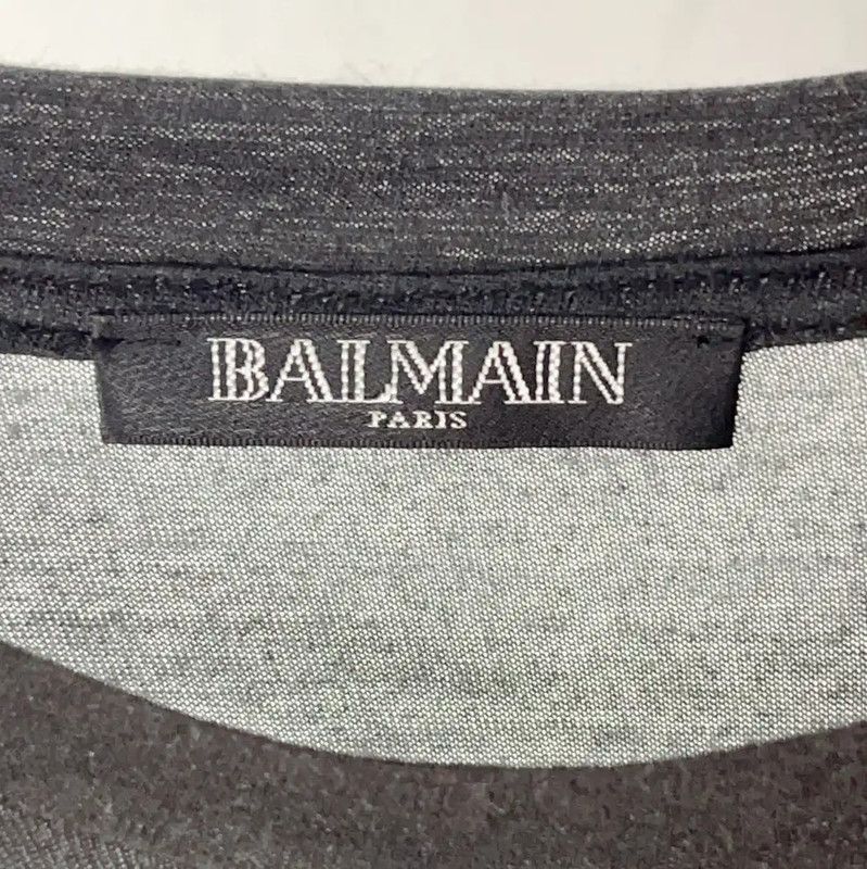Balmain Balmain Black Cotton Men's T-Shirt with Gold Design 0089 Size US S / EU 44-46 / 1 - 3 Thumbnail